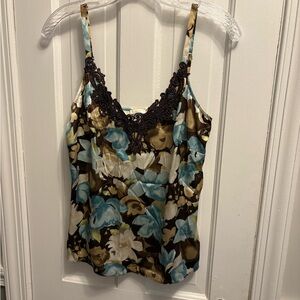 Apt. 9 Blue and Brown Camisole Top